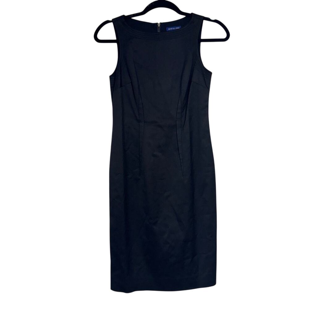 Martin + OSA Black Sleeveless Sheath Dress Womens 0 Classic Preppy Academia Mini